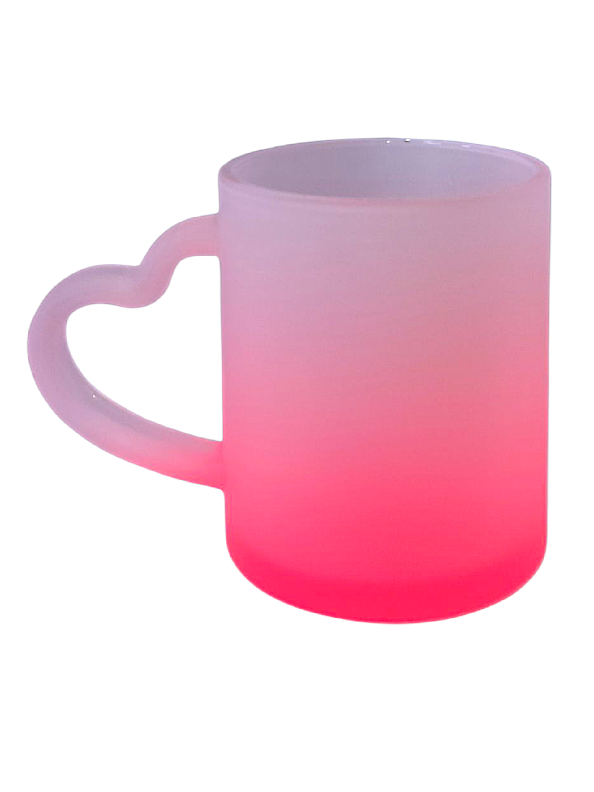 MUG 11 OZ OPALIZADO NEON-CORAZON ROJO